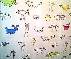 animal shower curtain!